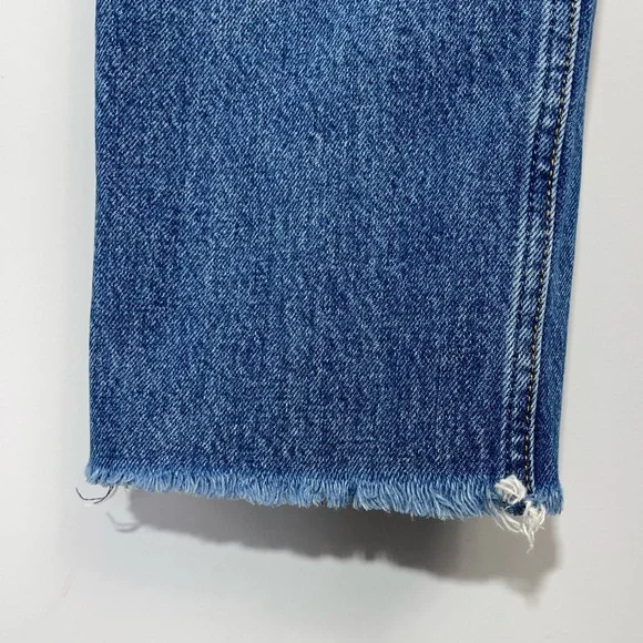 Boyish Tommy Jeans High Rise Straight Greed Wash Cotton Button Fly 26 Raw Hem - Picture 11 of 16